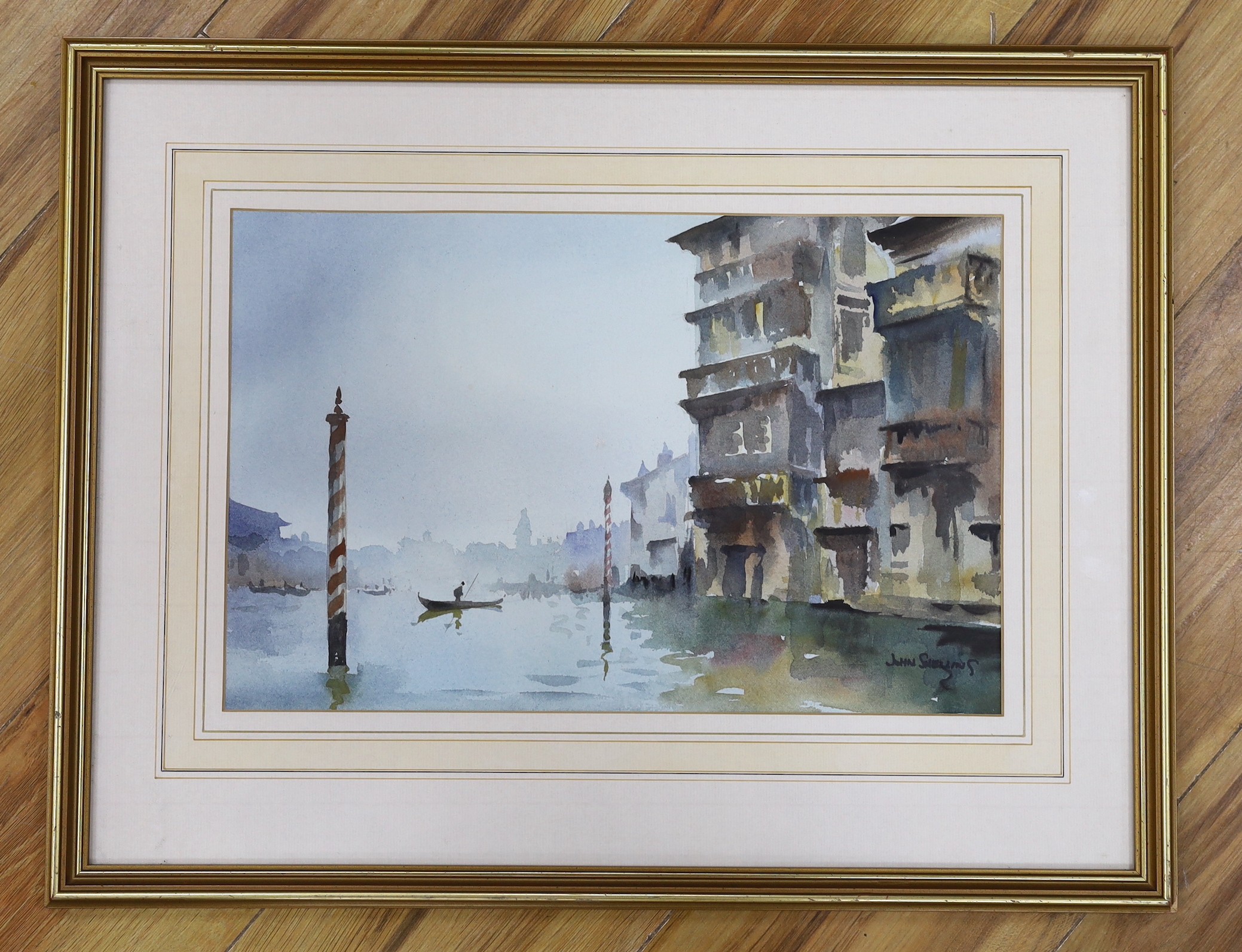 John Snelling FRSA (b.1943), watercolour, Venetian canal scene, signed, 25 x 39cm